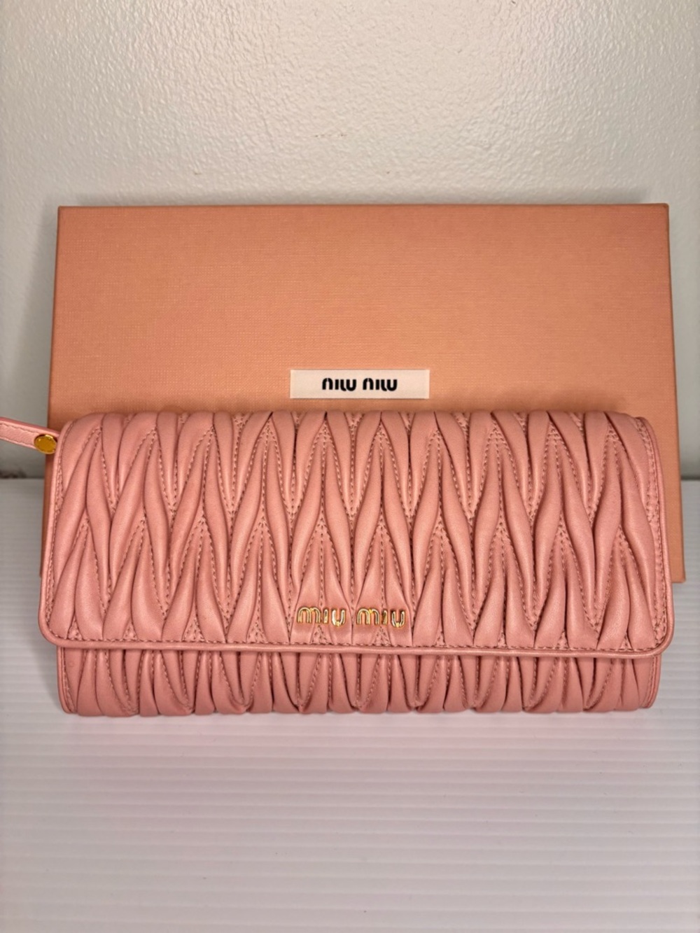 Miu Miu Pink Leather Crossbody Bag Matelassé Blush Euro Summer